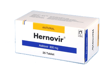 HERNOVIR 800 mg 25 tablet kutu görseli