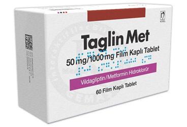 TAGLIN MET 50 mg/1000 mg film kaplı tablet (60 tablet) kutu görseli