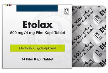 ETOLAX 500 mg/4 mg film kaplı tablet kutu görseli