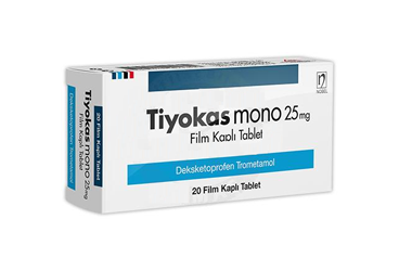 TIYOKAS MONO 25 mg film kaplı tablet (20 tablet) kutu görseli