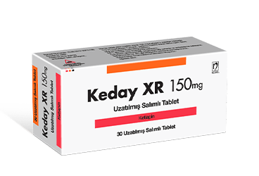 KEDAY XR 150 mg uzatılmış salınımlı 30 tablet kutu görseli