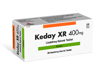 KEDAY XR 400 mg uzatılmış salınımlı 30 tablet kutu görseli
