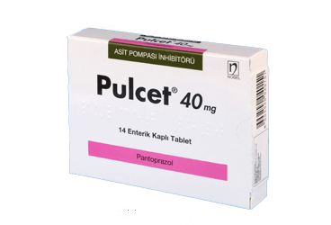 PULCET 40 mg 14 enterik tablet kutu görseli
