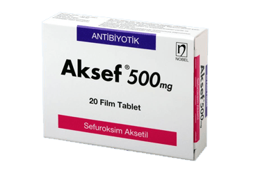 AKSEF 500 mg 20 film tablet kutu görseli
