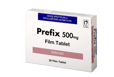 PREFIX 500 mg 20 film tablet kutu görseli
