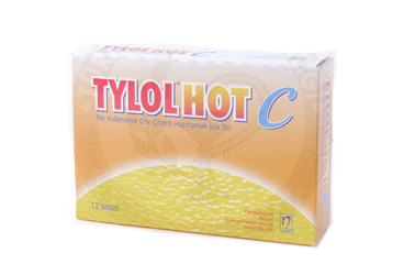 TYLOL HOT C tek kullanımlık oral çözelti hazırlamak için toz (12 adet) kutu görseli