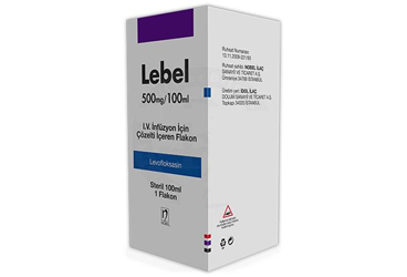 LEBEL 500 mg/100 ml I.V. İNFÜZYON İÇİN ÇÖZELTİ İÇEREN flakon kutu görseli