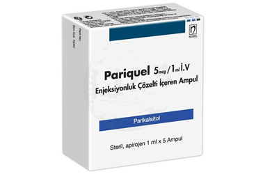 PARIQUEL 5 mcg/ml enjeksiyonluk çözelti içeren ampül 5 ampül kutu görseli