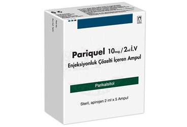 PARIQUEL 10 mcg/2ml enjeksiyonluk çözelti içeren ampül 5 ampül kutu görseli