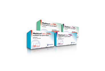 MULTISEF 500 mg IM enjektabl toz içeren flakon kutu görseli