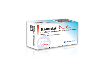 KEMIDAT 6 mg/6 ml IV infüzyon için konsantre çözelti içeren flakon kutu görseli
