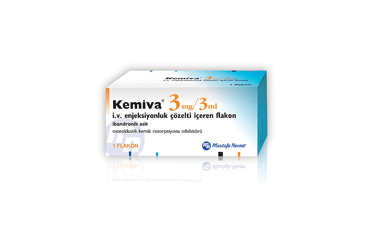 KEMIVA 3 mg/3 ml IV enjeksiyonluk çözelti içeren 1 flakon kutu görseli
