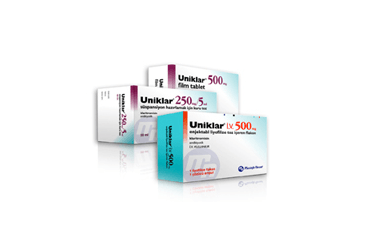 UNIKLAR IV 500 mg 1 flakon kutu görseli