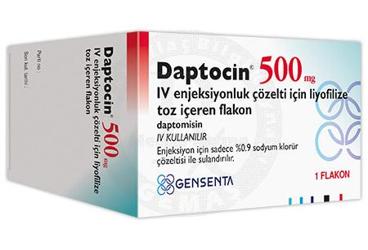 DAPTOCIN 500 mg enj. çöz. için LIYO. toz içeren flakon kutu görseli