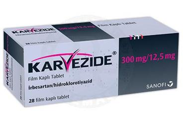 KARVEZIDE 300 mg/12.5 mg 28 film kaplı tablet {Sanofi-Synthelabo} kutu görseli