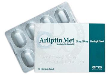 ARLIPTIN MET 50 mg/500 mg film kaplı tablet (56 tablet) kutu görseli
