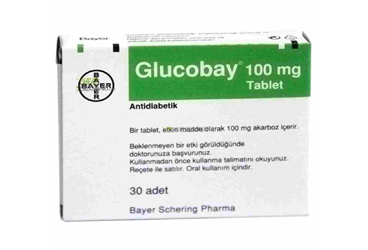 GLUCOBAY 100 mg 30 tablet kutu görseli