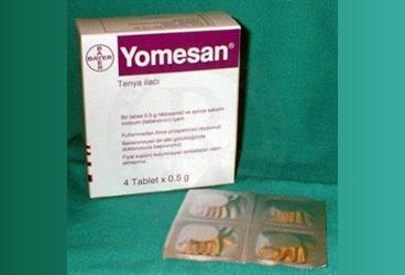 YOMESAN 500 mg 4 tablet kutu görseli