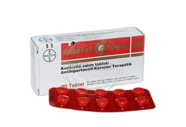 ADALAT CRONO 30 mg 20 kontrollü salım tableti kutu görseli