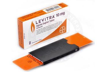 LEVITRA 10 mg ağızda dağılan 2 tablet kutu görseli