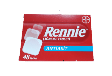 RENNIE 680 mg 48 çiğneme tableti kutu görseli