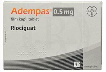 ADEMPAS 0.5 mg 42 film kaplı tablet kutu görseli