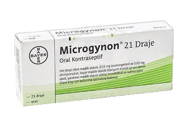 MICROGYNON 21 draje { Bayer } kutu görseli