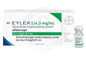 EYLEA 114.3 mg/ml intravitreal enjeksiyonluk çözelti (1 adet) kutu görseli