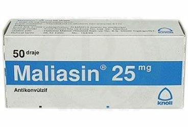 MALIASIN 25 mg 50 draje kutu görseli
