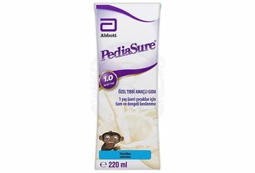 PEDIASURE vanilya aromalı 220 ml şişe kutu görseli