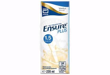 ENSURE PLUS vanilya aromalı 220 ml şişe kutu görseli
