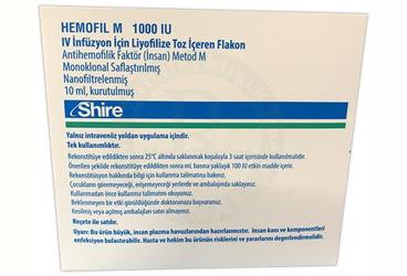 HEMOFIL M 1000 IU 1 flakon kutu görseli