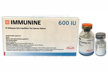 IMMUNINE 600 IU 1 flakon kutu görseli