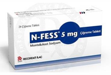 N-FESS 5 mg 28 çiğneme tablet kutu görseli