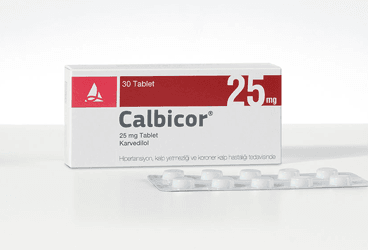 CALBICOR 25 mg 30 tablet kutu görseli