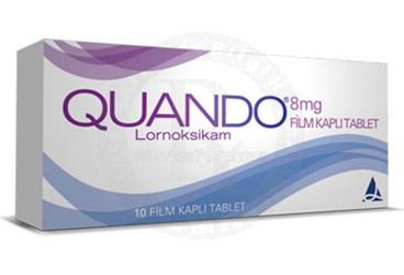 QUANDO 8 mg 10 film kaplı tablet kutu görseli