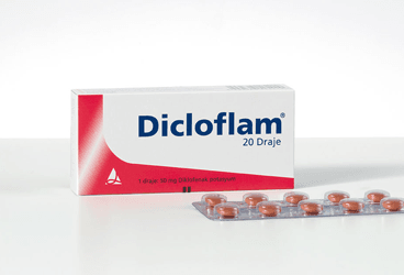 DICLOFLAM 50 mg 20 draje kutu görseli