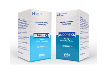 ULCOREKS 40 mg 28 enterik kaplı tablet kutu görseli