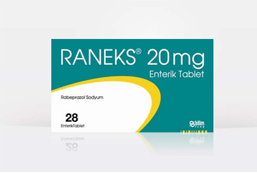 RANEKS 20 mg 28 enterik kaplı tablet kutu görseli
