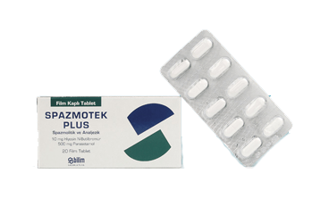 SPAZMOTEK PLUS film kaplı 20 tablet kutu görseli