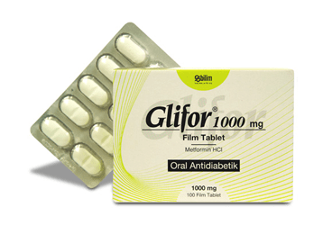GLIFOR 1000 mg 100 film tablet kutu görseli