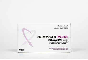 OLMYSAR PLUS 20 mg/25 mg 28 film kaplı tablet kutu görseli