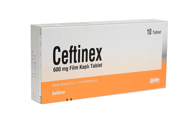 CEFTINEX 600 mg 10 film kaplı tablet kutu görseli