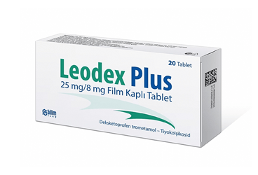 LEODEX PLUS 25 mg/8 mg 20 film kaplı tablet kutu görseli