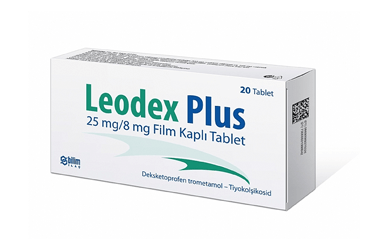 LEODEX PLUS 25 mg/8 mg 14 film kaplı tablet kutu görseli
