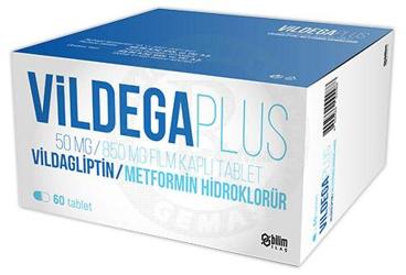 VILDEGA PLUS 50 mg/850 mg film kaplı tablet (60 tablet) kutu görseli