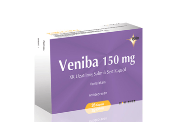 VENIBA 150 mg XR uzatılmış salınımlı 28 sert kapsül kutu görseli