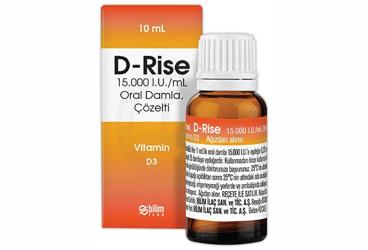 D-RISE 15.000 I.U./ml oral damla çözelti (10 ml) kutu görseli
