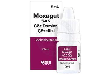 MOXAGUT % 0.5 göz damlası çözelti (5 ml) kutu görseli