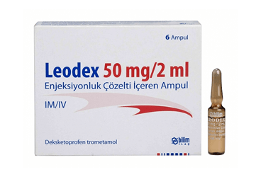 LEODEX 50 mg/2 ml enjeksiyonluk çözelti içeren 6 ampül kutu görseli